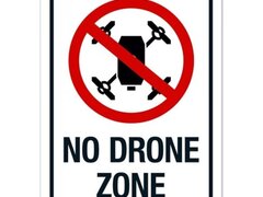 No drone zone sign