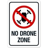 No drone zone sign