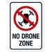 No drone zone sign